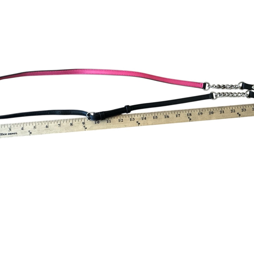 Calvin Klein Multicolor CK Logo Crossbody Purse Handbag Adjustable Pink Strap - Picture 11 of 14